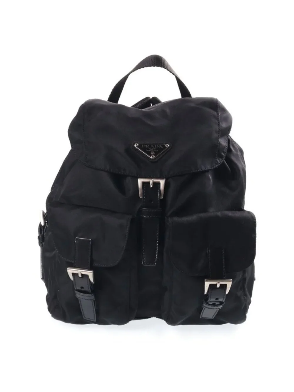 Prada Tessuto Backpack Nylon Leather Black